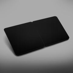 Tweedelig PVC 0,76 mm door en door zwart mat 