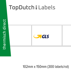 TopDutch Labels 102x150mm GLS verzendetiketten 1 rol á 300 labels