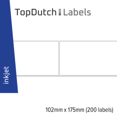 TopDutch Labels 102x175mm mat papier