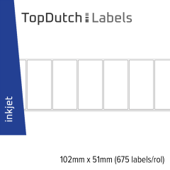 TopDutch Labels 102x51mm mat papier