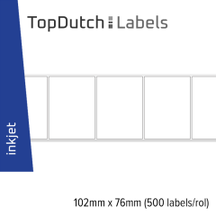 TopDutch Labels 102x76mm glanzend papier