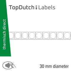 TopDutch Labels 30mm rond mat papier met MIFARE Classic® EV1