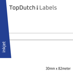 Topdutch labels 30mm x 82 meter glans papier