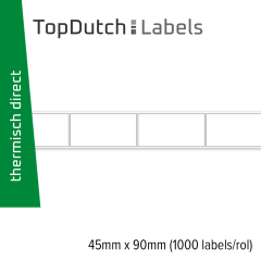 TopDutch Labels 45x90mm glanzend papier bio etiketten