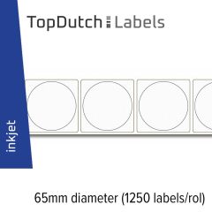 TopDutch Labels 65mm diameter glanzend papier