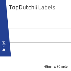 Topdutch labels 65mm x 80 meter glans papier
