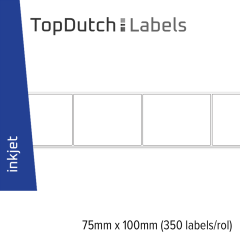 TopDutch Labels 75x100mm glanzend papier