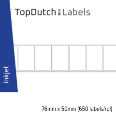 TopDutch Labels 76x50mm mat papier