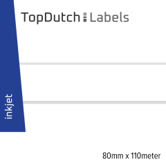 TopDutch Labels 80mm x 110meter mat kunststof