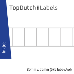 TopDutch Labels 85x55mm glanzend papier
