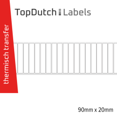 TopDutch Labels 90x15mm mat papier met Monza R6