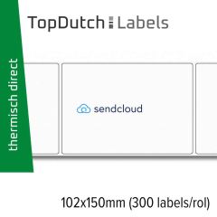 TopDutch Labels 102x150mm Sendcloud verzendetiketten 1 rol á 300 labels