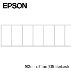 Epson 102x51 mm PP Matte Die-Cut labels voor TM-C3500 en CW-C4000 (535 labels)