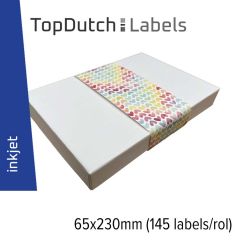 TopDutch Labels 65x230mm banderol papier met structuur