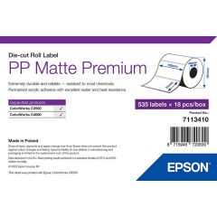 Epson 102x51 mm PP Matte Die-Cut labels voor TM-C3500 en CW-C4000 (535 labels)