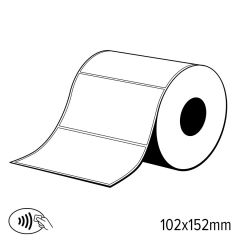 Label RFID UHF 102x152mm PVC wit glanzend zelfklevend. Alien Higgs-4 chip. 128-EPC Bits