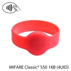 Polsband RFID NXP S50 MIFARE Classic® 1KB rood (4UID) (55mm diameter)