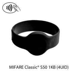 Polsband RFID NXP S50 MIFARE Classic® 1KB zwart (4UID) (65mm diameter)