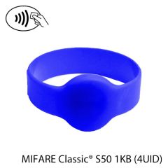 Polsband RFID NXP S50 MIFARE Classic® 1KB blauw (4UID) (65mm diameter)