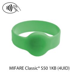 Polsband RFID NXP S50 MIFARE Classic® 1KB groen (4UID) (65mm diameter)
