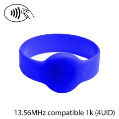 Polsband RFID 13.56MHz compatible 1k blauw (4UID) (74mm diameter)