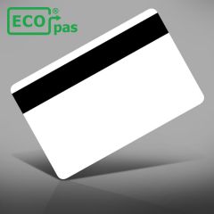 ECOpas® papier met Hico magneetstrip 0,76 mm wit