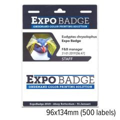 ExpoBadge 96x134mm standaard 1 box á 500 stuks