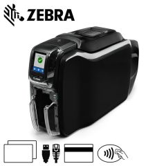 Zebra ZC350 cardprinter dubbelzijdig magneetstrip & contact & MIFARE® encoder USB/ethernet