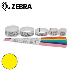Zebra polsband Fun kleefsluiting (25x254mm) geel voor HC100 (6x350 stuks)