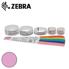 Z 10012713 5k   zebra polsband fun kleefsluiting  25x254mm  roze