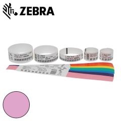 Zebra polsband Fun kleefsluiting (25x254mm) roze voor HC100 (6x350 stuks)