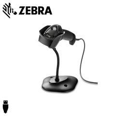 Zebra DS-2208 scanner zwart USB 1D/2D met standaard en kabel
