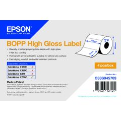 E c33s045703   epson 102x76 mm bopp high gloss die cut labels vo