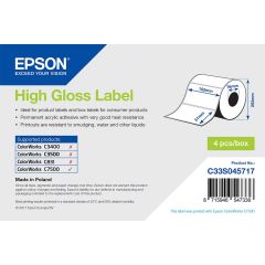 E c33s045717   epson 76x127 mm high gloss die cut labels voor c7