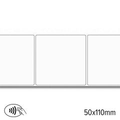 NFC sticker Ntag 216 50x110mm wit papier permanent klevend