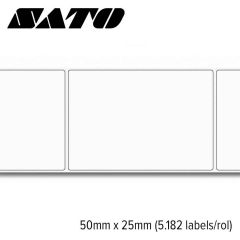 SATO Velum Standaard 50x25mm (5.182 labels/rol) 10 rollen