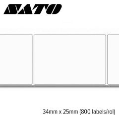 Sato Eco Thermal Standaard 34x25mm voor desktop printers (800 labels/rol) 36 rollen
