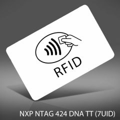 PVC 0,76 mm wit NXP NTAG 424 DNA TT pas (7UID)
