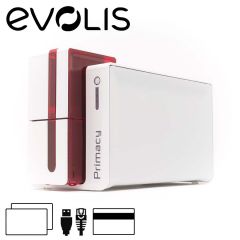 Evolis Primacy expert cardprinter dubbelzijdig magneetstrip encoder rood USB/ethernet