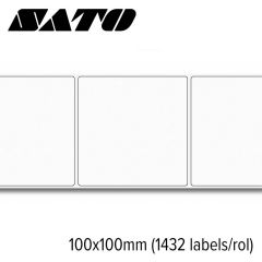 Sato Eco Thermal Standaard 100x100mm voor mid-range en high-end printers (1.430 labels/rol) 4 rollen