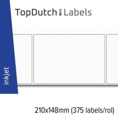 TopDutch Labels 210x148mm glanzend papier