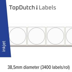 TopDutch Labels 38,5mm diameter glanzend papier