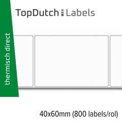 TopDutch Labels 40x60mm mat papier