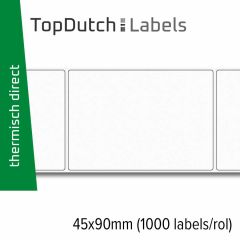 TopDutch Labels 45x90mm glanzend papier bio etiketten