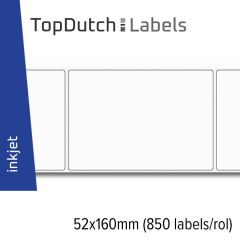 TopDutch Labels 52x160mm glanzend papier