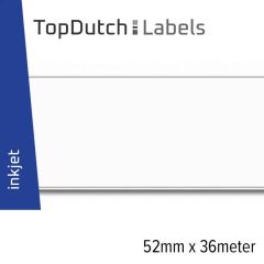 TopDutch Labels 52mm x 36meter mat papier