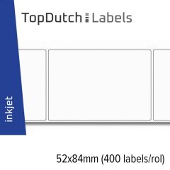TopDutch Labels 52x84mm mat papier