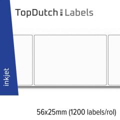 TopDutch Labels 56x25mm mat papier