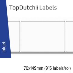 TopDutch Labels 70x149mm mat papier