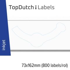 TopDutch Labels 73x162mm fleshals banderol glanzend papier